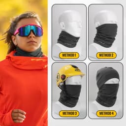 WRELS Windproof Warm Winter Cycling Mask Motorcycle Fleece Neck Outdoor Windproof Scarf Camp Hiking Balaclava Cycling Face Mask