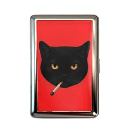 Vintage Style Metal Cigarette Carrying Case Art Deco Design Versatile Card & Cash Case Easy Snap Gift Idea for for Women and Men