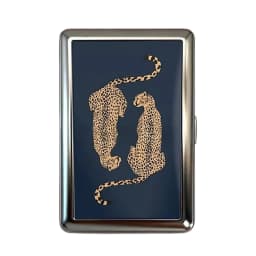 Vintage Style Metal Cigarette Carrying Case Art Deco Design Versatile Card & Cash Case Easy Snap Gift Idea for for Women and Men