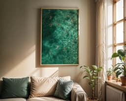 Swimming in Green Abstract Print | Vintage Retro Wall Art | Minimalist Green Holiday Decor | Digital Art Gift | Instant Download