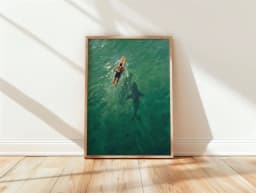 Swimming in Green Abstract Print | Vintage Retro Wall Art | Minimalist Green Holiday Decor | Digital Art Gift | Instant Download