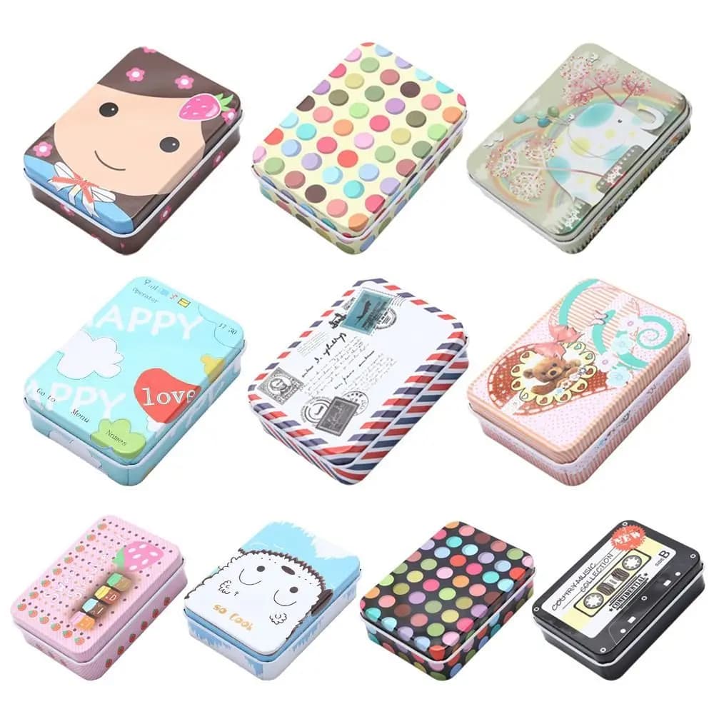 1 Pcs Cute Metal Box Candle Jars Aluminum Tin Jar for Balm Nail Cosmetic Jewelry Storage Container Refillable Bottles Tea Cans