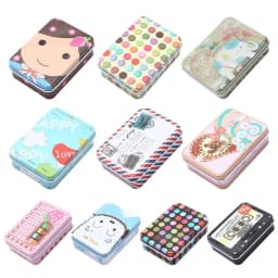 1 Pcs Cute Metal Box Candle Jars Aluminum Tin Jar for Balm Nail Cosmetic Jewelry Storage Container Refillable Bottles Tea Cans