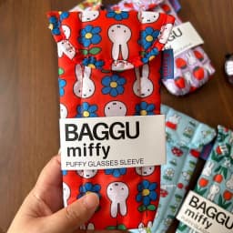 Kawaii Miffy Cute Umbrella Cartoon Rabbit Printing Cotton Clip Thickening Portable Glasses Bag Girl Gift