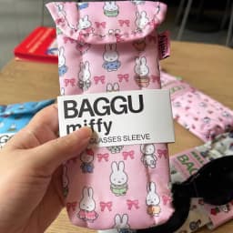 Kawaii Miffy Cute Umbrella Cartoon Rabbit Printing Cotton Clip Thickening Portable Glasses Bag Girl Gift