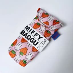 Kawaii Miffy Cute Umbrella Cartoon Rabbit Printing Cotton Clip Thickening Portable Glasses Bag Girl Gift