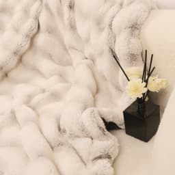 Rosekind Soft FAUX RABBIT Fleece Throw Blanket for Couch, Faux Fur Blanket for Bed, Reversible Cozy Plush Blanket for Sofa
