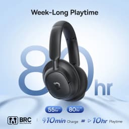 Baseus ANC Wireless Headphones 98% Adaptive Hybrid Noise Cancelling Headsets Hi-Res LDAC Headphone Bluetooth 6.0