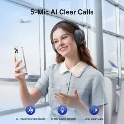 Baseus ANC Wireless Headphones 98% Adaptive Hybrid Noise Cancelling Headsets Hi-Res LDAC Headphone Bluetooth 6.0