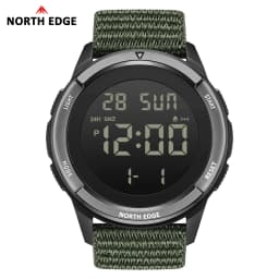 NORTH EDGE NEW TERRAX Men's Digital Military Watches Outdoor Sports Swimming Waterproof 50M Stopwatch Countdown Watch For Men