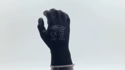 24 Pieces/12 Pairs Black Nylon Knitted Liner Dipped PU Nitrile Palm Electronic Anti-Static Safety Protective Work Gloves Man