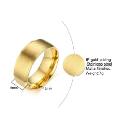 6/8MM Stainless Steel Ring for Men Women,Classic Double Inclined Plane Matte Wedding Band Couples Rings,Engagement Jewelry