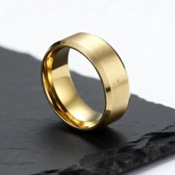 6/8MM Stainless Steel Ring for Men Women,Classic Double Inclined Plane Matte Wedding Band Couples Rings,Engagement Jewelry