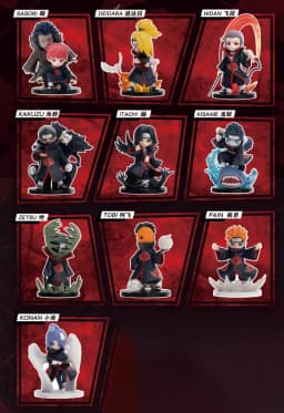 POP MART GONG Naruto Shippuden Akatsuki Arc Series Trendy Blind Random Box Toys Mystery Box Guess Action Figure Surprise Gift