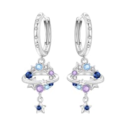 Orstarry 925 Sterling Silver Wings Guardian Love Heart Drop Earrings Women Earrings Charm Trend Versatile Party Jewelry Gifts