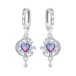 Orstarry 925 Sterling Silver Wings Guardian Love Heart Drop Earrings Women Earrings Charm Trend Versatile Party Jewelry Gifts