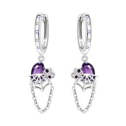 Orstarry 925 Sterling Silver Wings Guardian Love Heart Drop Earrings Women Earrings Charm Trend Versatile Party Jewelry Gifts