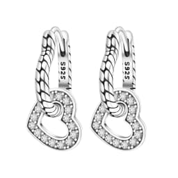 Orstarry 925 Sterling Silver Wings Guardian Love Heart Drop Earrings Women Earrings Charm Trend Versatile Party Jewelry Gifts