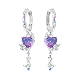Orstarry 925 Sterling Silver Wings Guardian Love Heart Drop Earrings Women Earrings Charm Trend Versatile Party Jewelry Gifts