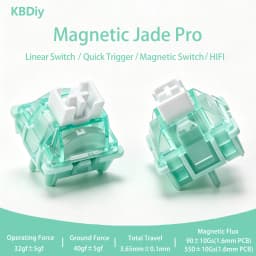KBDiy Magnetic Jade Pro Switch 32gf HIFI Creamy RGB Switches Hall Effect RT0.001mm For 75% Magnetic Keyboard Gaming POM PC PA66