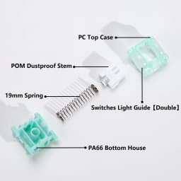 KBDiy Magnetic Jade Pro Switch 32gf HIFI Creamy RGB Switches Hall Effect RT0.001mm For 75% Magnetic Keyboard Gaming POM PC PA66