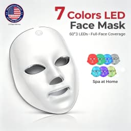 Wireless LED Face Mask 7 Colors Rechargeable Portable Facial Mask Skin Rejuvenation Skin Care Beauty Device