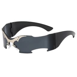 rimless one piece Y2K sunglasses men new fashion hip hop punk sun glasses women vintage Party funny shades mask shield shades