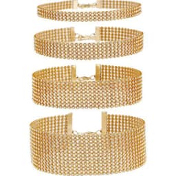 Punk Golden Silver Color Inlay Rhinestone Crystal Choker Necklace for Women Hip Hop Party Accessories Collar Chocker Gifts