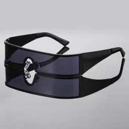 High-end Cyberpunk Style Men's Glasses, Fashionable Design with Future Tech Narrow Frames, Suitable for Parties and Gift-Giving