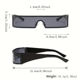 High-end Cyberpunk Style Men's Glasses, Fashionable Design with Future Tech Narrow Frames, Suitable for Parties and Gift-Giving