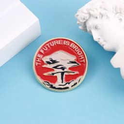Cartoon Letters The Future Is Bright Enamel Metal Funny Lapel Pins Brooches Badges Backpack Wholesale Jewelry Gift for Friends