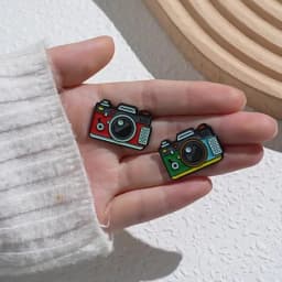 Cartoon Machine Metal Brooch Car Sewing Machine Phone Music CD Typewriter Camera Ruler Storage Card Badge Punk Pins Jewelry Gift