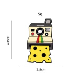 Cartoon Machine Metal Brooch Car Sewing Machine Phone Music CD Typewriter Camera Ruler Storage Card Badge Punk Pins Jewelry Gift