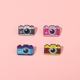 Cartoon Machine Metal Brooch Car Sewing Machine Phone Music CD Typewriter Camera Ruler Storage Card Badge Punk Pins Jewelry Gift