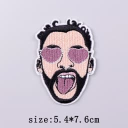 Bad Bunny Patches For Clothing Singer Embroidery Patch Iron On Patches For Clothes Hip Hop Punk Sewing/Fusible Patch Stickers