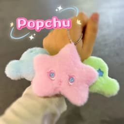 Cute K-Pop Souvenir NCT Wicku Star Pendant Keychain with NCTWISH Doll Album Plush - Backpack Gift Bag Decoration