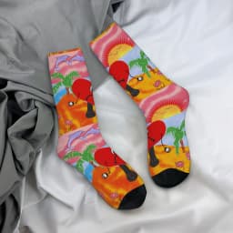 Bads Bunnys Sad Heart Comfy Socks Graphic Stockings Anti-Slip Couple Socks Warm Soft Winter Korean Running Sports Socks