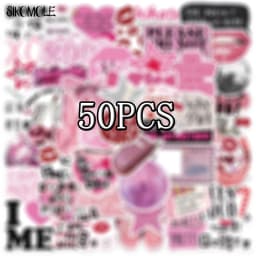 10/30/50pcs Cute Pink Cool Girls Cartoon Stickers Aesthetic Decal Fridge Laptop Phone Diary Stationery Graffiti Sticker Kid Toy