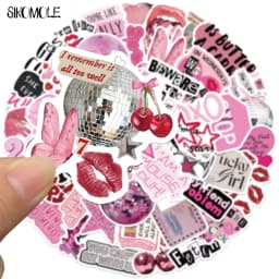 10/30/50pcs Cute Pink Cool Girls Cartoon Stickers Aesthetic Decal Fridge Laptop Phone Diary Stationery Graffiti Sticker Kid Toy