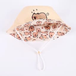 Summer Double Sided Baby Bucket Hat Cartoon Embroidered Baby Hat for Boys Girls Fisherman Cap Outdoor Kids Sun Hat