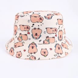 Summer Double Sided Baby Bucket Hat Cartoon Embroidered Baby Hat for Boys Girls Fisherman Cap Outdoor Kids Sun Hat