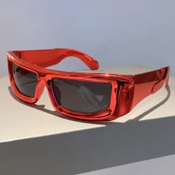 KAMMPT Y2k Wrap Round Men Sunglasses 2023 New Metallic Rim Outdoor Sports Women Shades Trendy Brand Design Vintage UV400 Eyewear