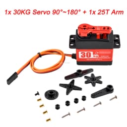 Waterproof 180/270/360 Degree 20KG 25KG 30kg 35kg 60kg Large Torque Digital Coreless Servo Aluminium Metal Gears 25T Arm RC Car