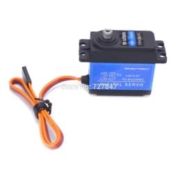 Waterproof 180/270/360 Degree 20KG 25KG 30kg 35kg 60kg Large Torque Digital Coreless Servo Aluminium Metal Gears 25T Arm RC Car