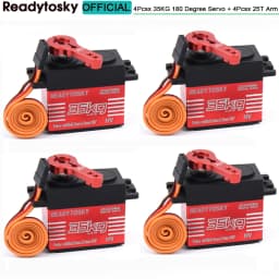 Waterproof 180/270/360 Degree 20KG 25KG 30kg 35kg 60kg Large Torque Digital Coreless Servo Aluminium Metal Gears 25T Arm RC Car
