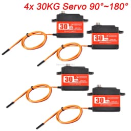 Waterproof 180/270/360 Degree 20KG 25KG 30kg 35kg 60kg Large Torque Digital Coreless Servo Aluminium Metal Gears 25T Arm RC Car