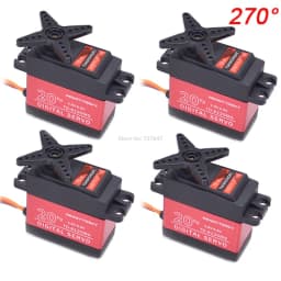 Waterproof 180/270/360 Degree 20KG 25KG 30kg 35kg 60kg Large Torque Digital Coreless Servo Aluminium Metal Gears 25T Arm RC Car
