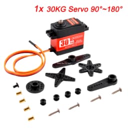 Waterproof 180/270/360 Degree 20KG 25KG 30kg 35kg 60kg Large Torque Digital Coreless Servo Aluminium Metal Gears 25T Arm RC Car