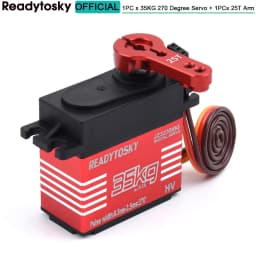 Waterproof 180/270/360 Degree 20KG 25KG 30kg 35kg 60kg Large Torque Digital Coreless Servo Aluminium Metal Gears 25T Arm RC Car