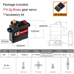 NEEBRC 2g 4.3g 5g 8g 12g 21g Digital Micro Servo for RC Plane Drone Mini Car Helicopter Fixed-wing Wltoys K969 K989 XKS X450